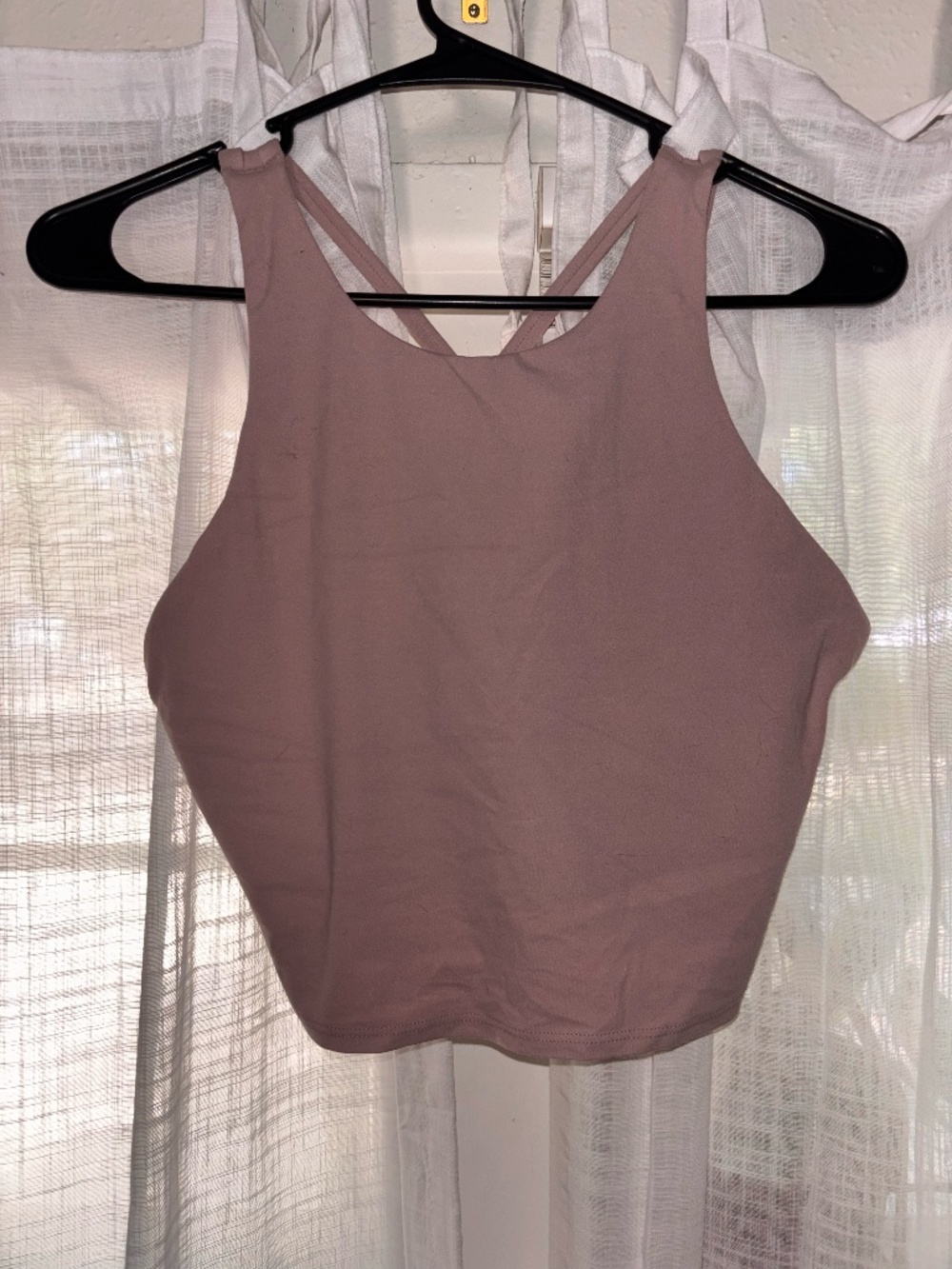 Athleta light pink high neck tank